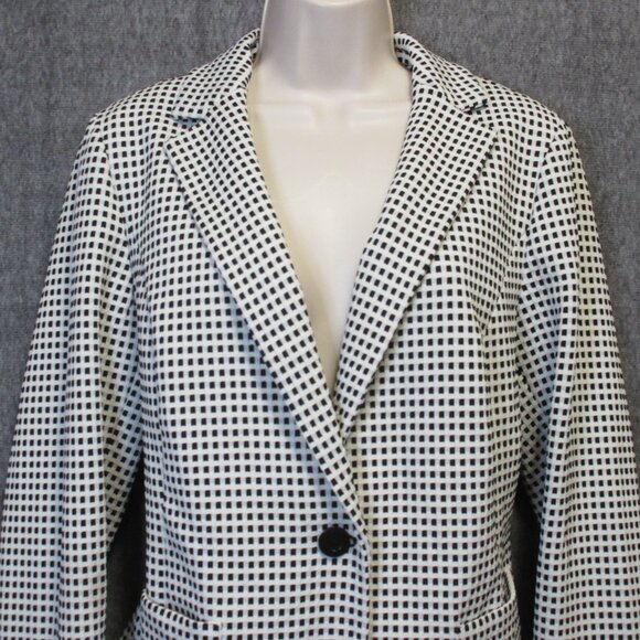 Talbots Gingham Blazer Jacket Large - Picture 8 of 16
